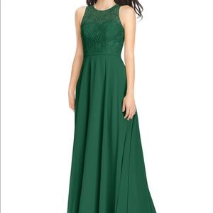 Azazie Frederica Style dress in Dark Green